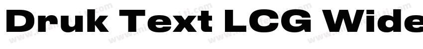 Druk Text LCG Wide Bold字体转换